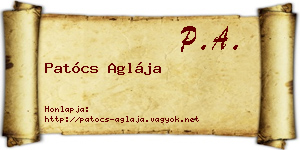 Patócs Aglája névjegykártya